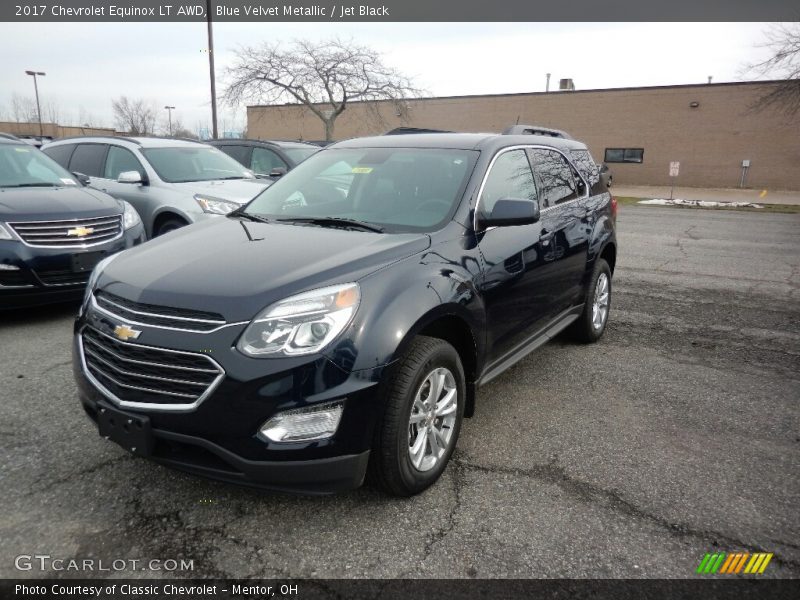 Blue Velvet Metallic / Jet Black 2017 Chevrolet Equinox LT AWD