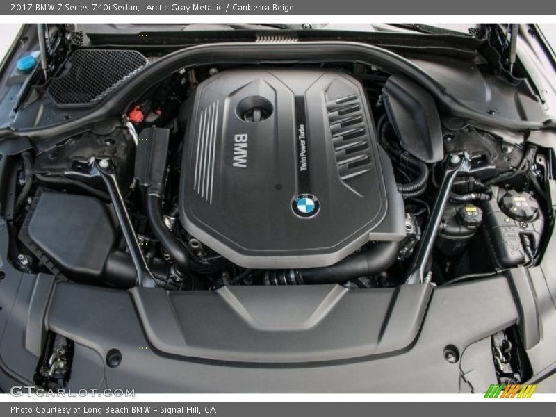 Arctic Gray Metallic / Canberra Beige 2017 BMW 7 Series 740i Sedan