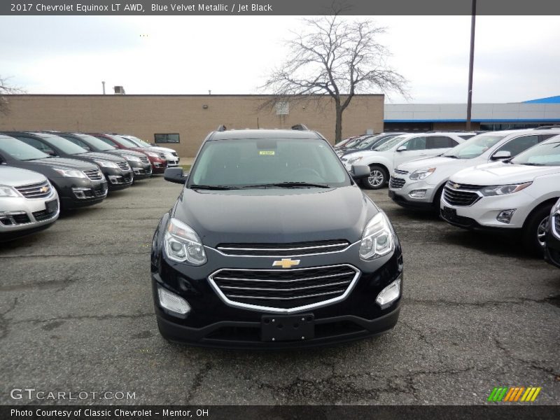 Blue Velvet Metallic / Jet Black 2017 Chevrolet Equinox LT AWD