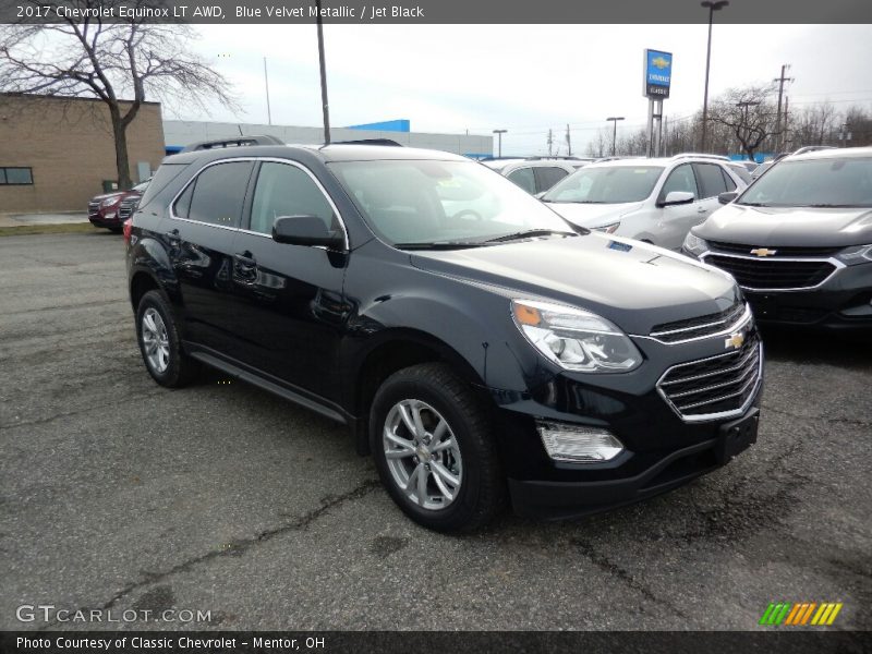 Blue Velvet Metallic / Jet Black 2017 Chevrolet Equinox LT AWD