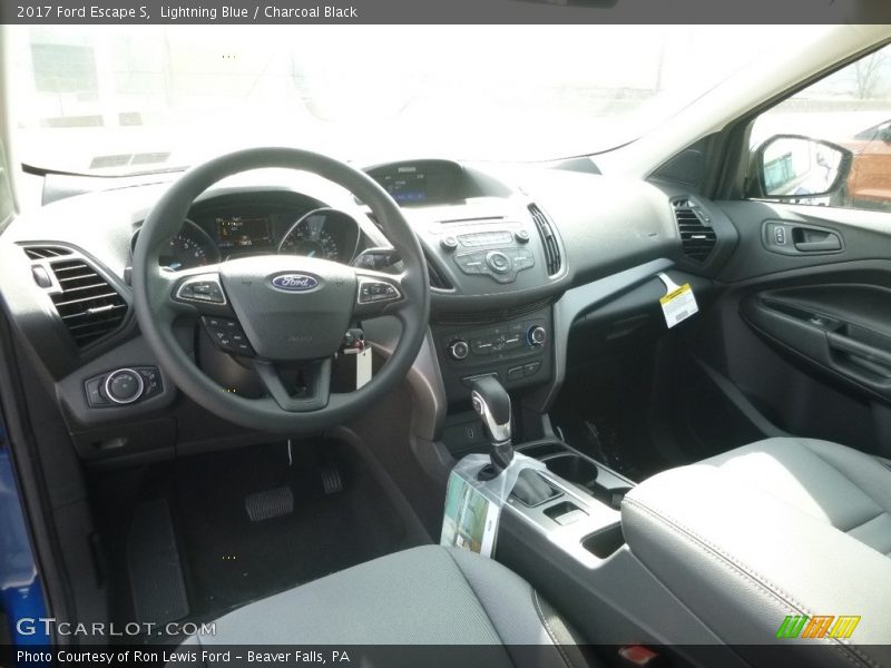 Lightning Blue / Charcoal Black 2017 Ford Escape S
