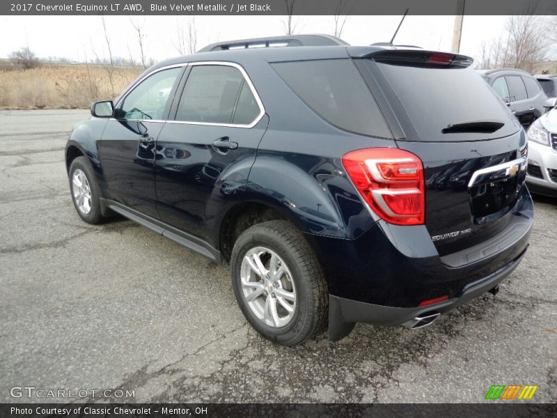 Blue Velvet Metallic / Jet Black 2017 Chevrolet Equinox LT AWD