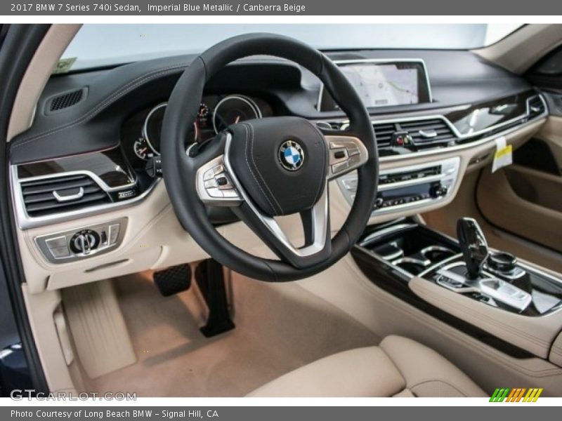 Imperial Blue Metallic / Canberra Beige 2017 BMW 7 Series 740i Sedan