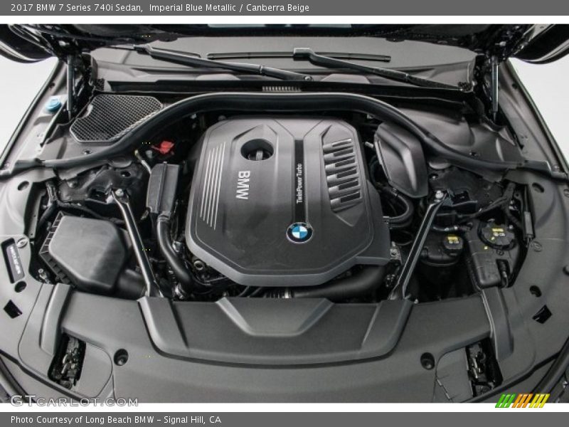 Imperial Blue Metallic / Canberra Beige 2017 BMW 7 Series 740i Sedan