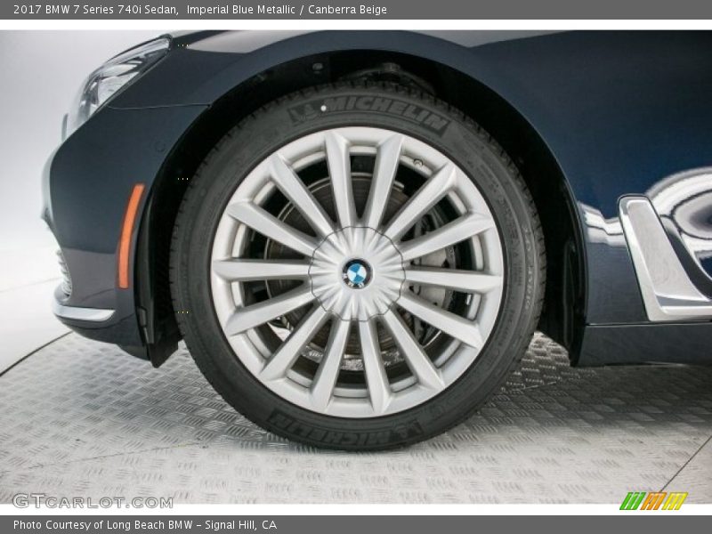 Imperial Blue Metallic / Canberra Beige 2017 BMW 7 Series 740i Sedan