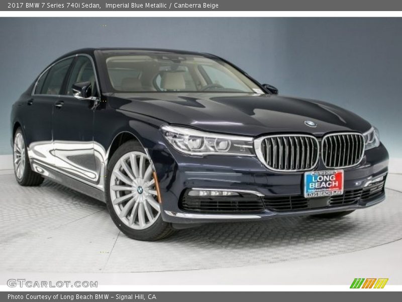 Imperial Blue Metallic / Canberra Beige 2017 BMW 7 Series 740i Sedan