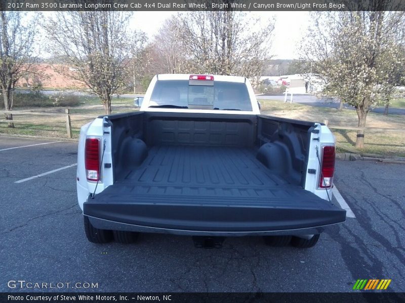 Bright White / Canyon Brown/Light Frost Beige 2017 Ram 3500 Laramie Longhorn Crew Cab 4x4 Dual Rear Wheel