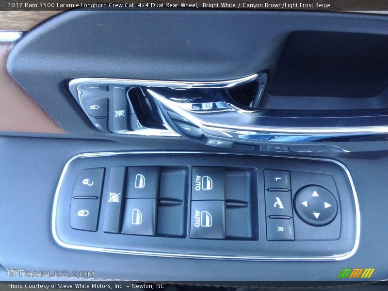 Bright White / Canyon Brown/Light Frost Beige 2017 Ram 3500 Laramie Longhorn Crew Cab 4x4 Dual Rear Wheel