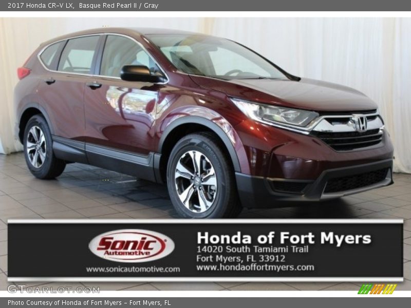 Basque Red Pearl II / Gray 2017 Honda CR-V LX
