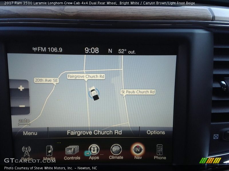Bright White / Canyon Brown/Light Frost Beige 2017 Ram 3500 Laramie Longhorn Crew Cab 4x4 Dual Rear Wheel