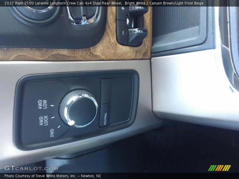 Bright White / Canyon Brown/Light Frost Beige 2017 Ram 3500 Laramie Longhorn Crew Cab 4x4 Dual Rear Wheel