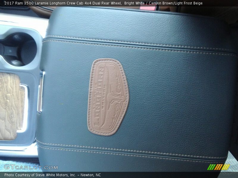 Bright White / Canyon Brown/Light Frost Beige 2017 Ram 3500 Laramie Longhorn Crew Cab 4x4 Dual Rear Wheel