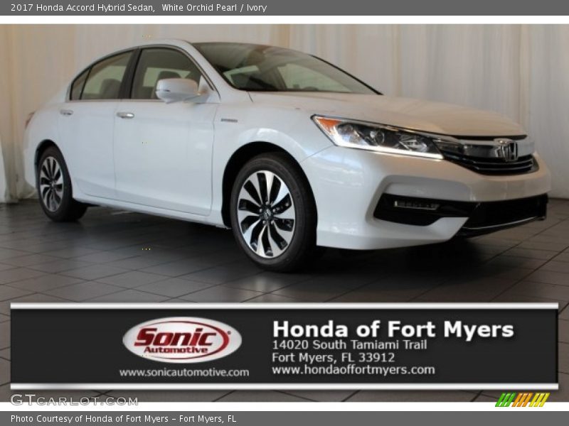 White Orchid Pearl / Ivory 2017 Honda Accord Hybrid Sedan