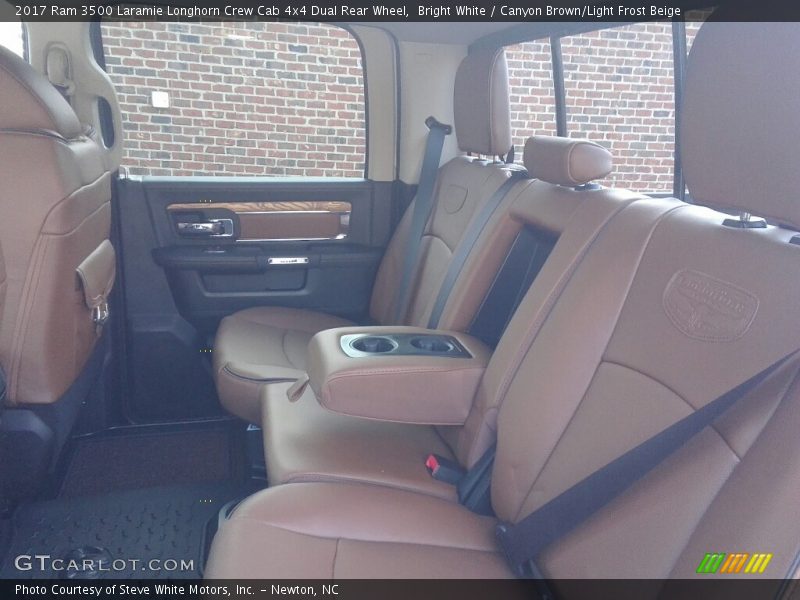 Bright White / Canyon Brown/Light Frost Beige 2017 Ram 3500 Laramie Longhorn Crew Cab 4x4 Dual Rear Wheel
