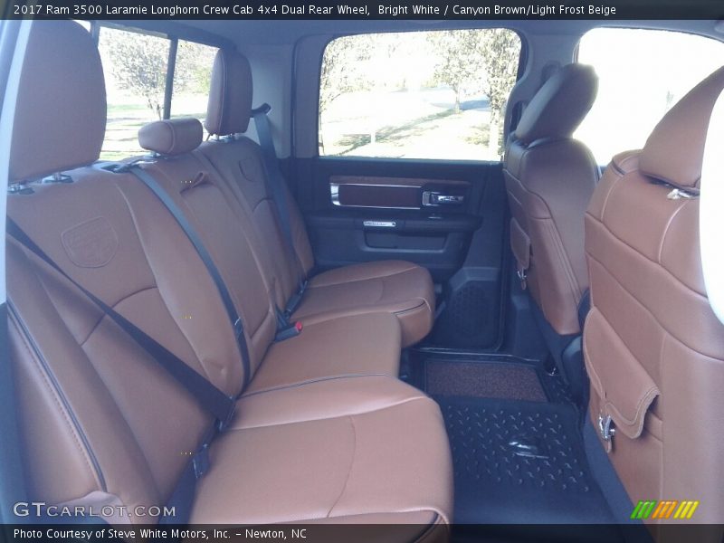 Bright White / Canyon Brown/Light Frost Beige 2017 Ram 3500 Laramie Longhorn Crew Cab 4x4 Dual Rear Wheel