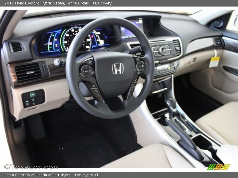 White Orchid Pearl / Ivory 2017 Honda Accord Hybrid Sedan