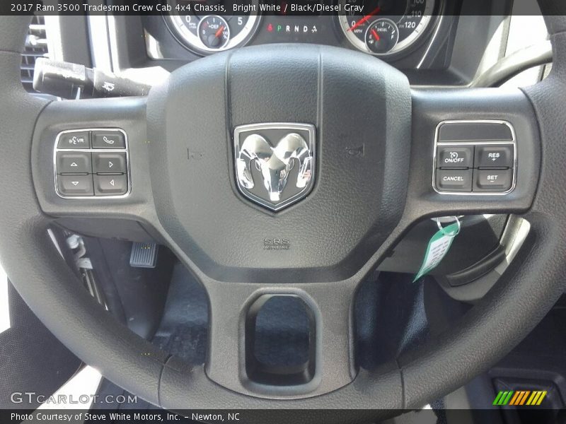 Bright White / Black/Diesel Gray 2017 Ram 3500 Tradesman Crew Cab 4x4 Chassis