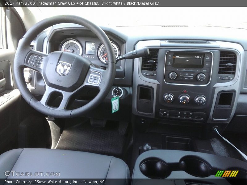 Bright White / Black/Diesel Gray 2017 Ram 3500 Tradesman Crew Cab 4x4 Chassis