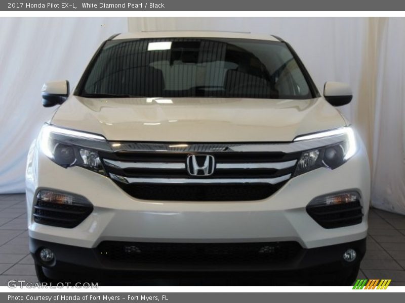 White Diamond Pearl / Black 2017 Honda Pilot EX-L