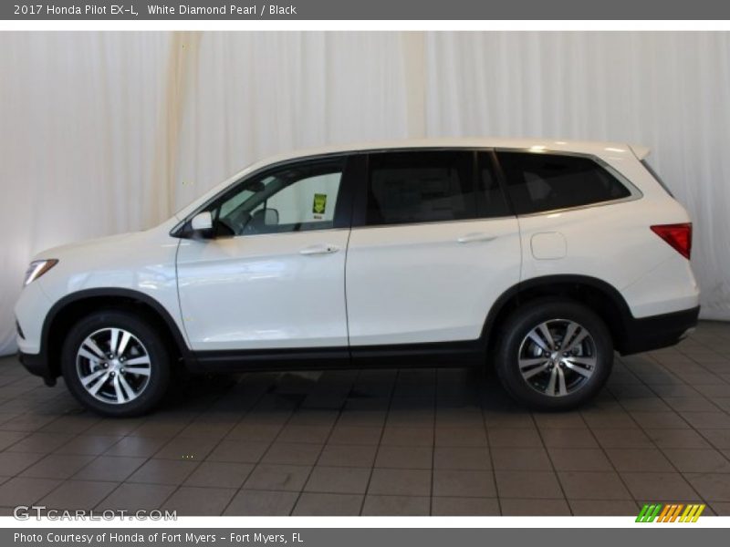 White Diamond Pearl / Black 2017 Honda Pilot EX-L