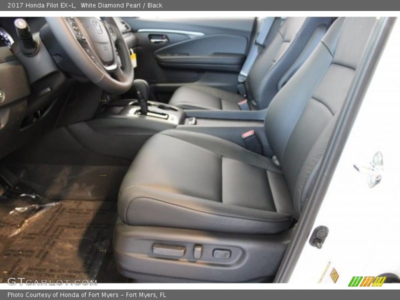White Diamond Pearl / Black 2017 Honda Pilot EX-L