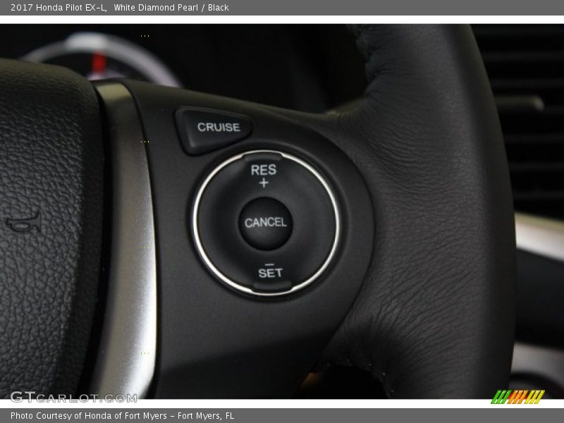 White Diamond Pearl / Black 2017 Honda Pilot EX-L