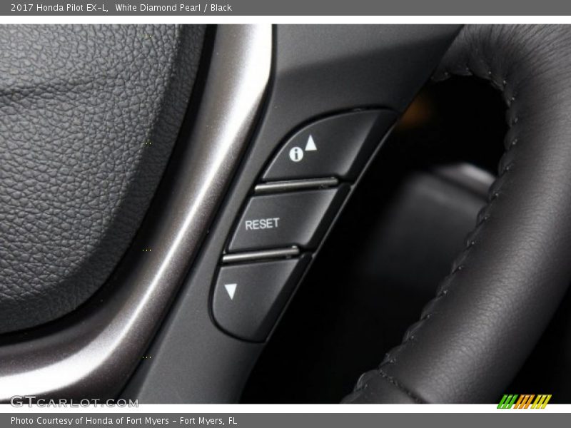 White Diamond Pearl / Black 2017 Honda Pilot EX-L