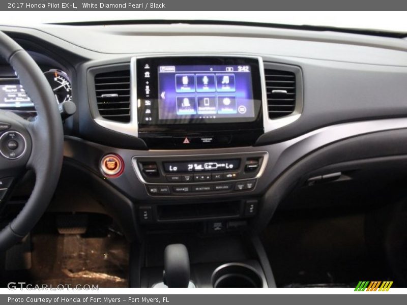 White Diamond Pearl / Black 2017 Honda Pilot EX-L