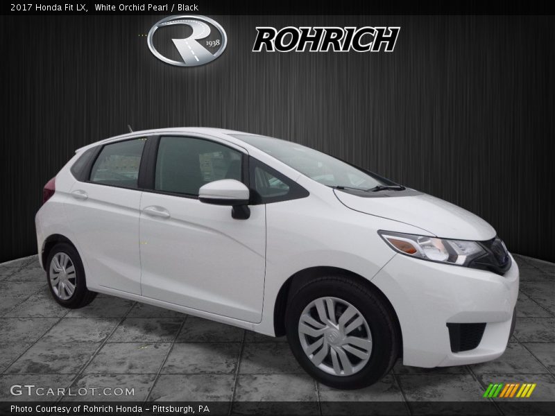 White Orchid Pearl / Black 2017 Honda Fit LX