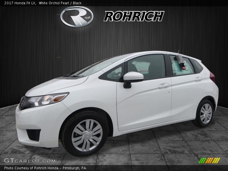 White Orchid Pearl / Black 2017 Honda Fit LX