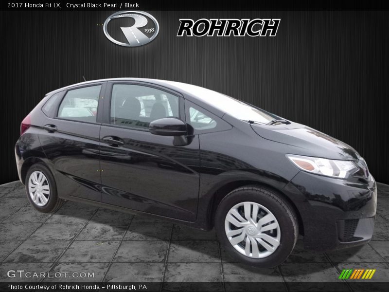 Crystal Black Pearl / Black 2017 Honda Fit LX