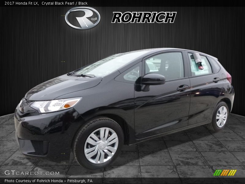 Crystal Black Pearl / Black 2017 Honda Fit LX