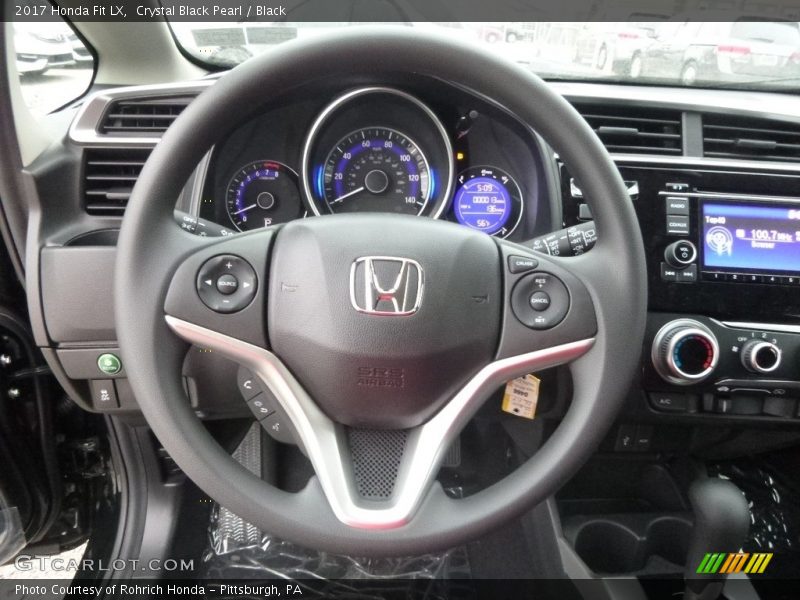 Crystal Black Pearl / Black 2017 Honda Fit LX