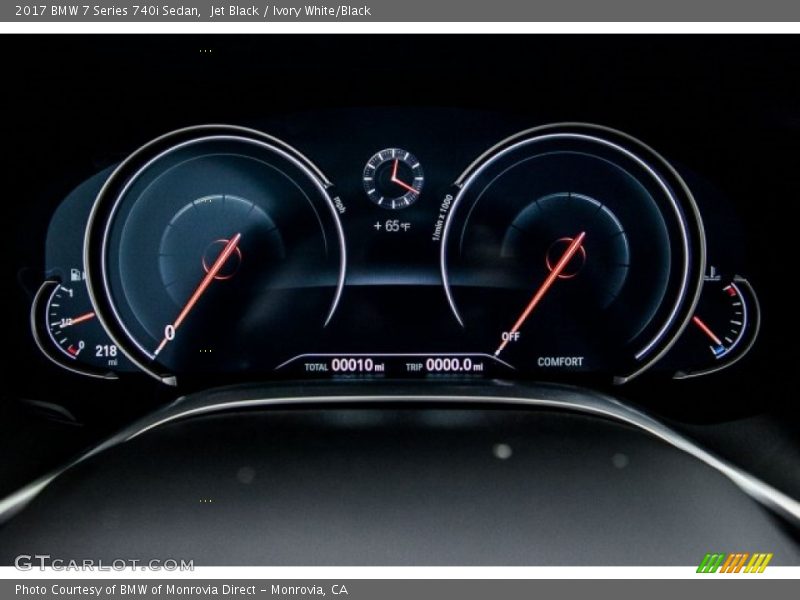 Jet Black / Ivory White/Black 2017 BMW 7 Series 740i Sedan