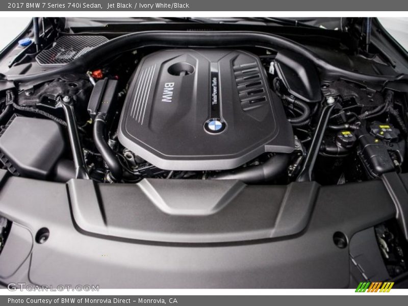 Jet Black / Ivory White/Black 2017 BMW 7 Series 740i Sedan