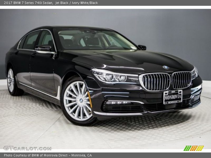 Jet Black / Ivory White/Black 2017 BMW 7 Series 740i Sedan