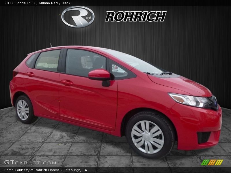 Milano Red / Black 2017 Honda Fit LX