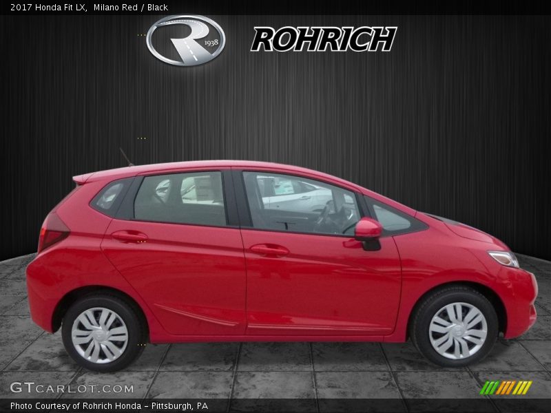 Milano Red / Black 2017 Honda Fit LX