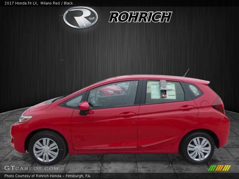 Milano Red / Black 2017 Honda Fit LX