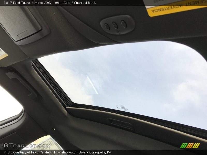 White Gold / Charcoal Black 2017 Ford Taurus Limited AWD