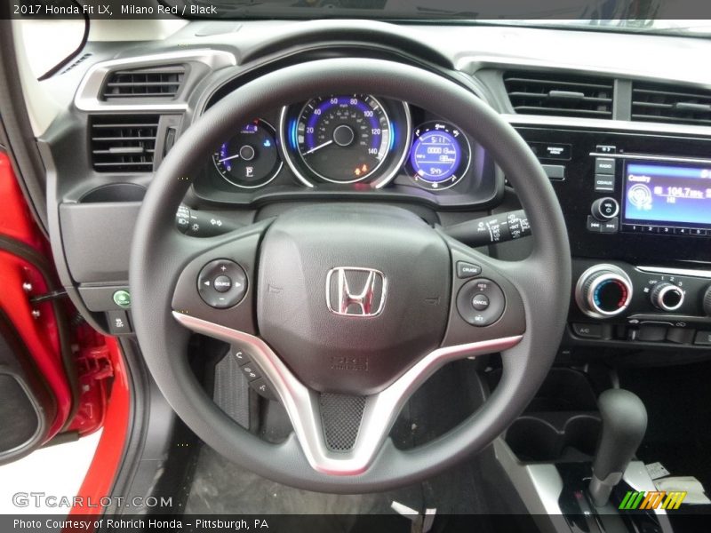 Milano Red / Black 2017 Honda Fit LX