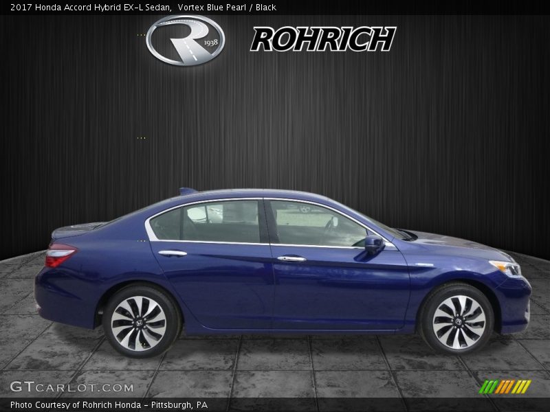 Vortex Blue Pearl / Black 2017 Honda Accord Hybrid EX-L Sedan