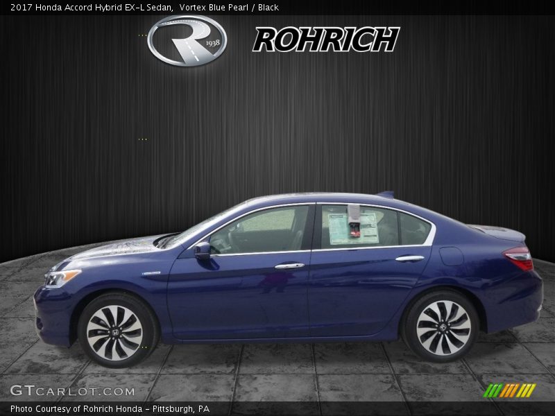 Vortex Blue Pearl / Black 2017 Honda Accord Hybrid EX-L Sedan