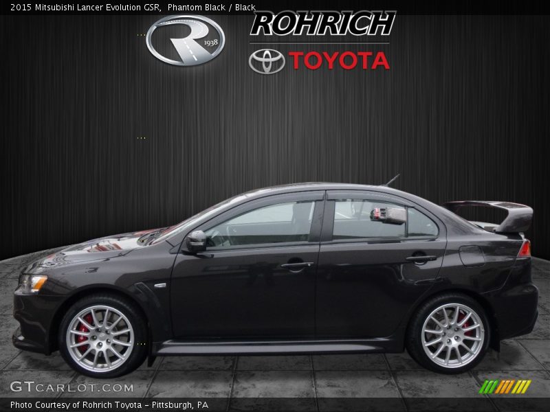 Phantom Black / Black 2015 Mitsubishi Lancer Evolution GSR