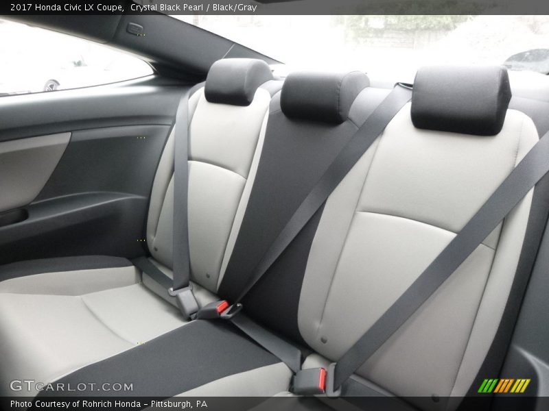 Crystal Black Pearl / Black/Gray 2017 Honda Civic LX Coupe