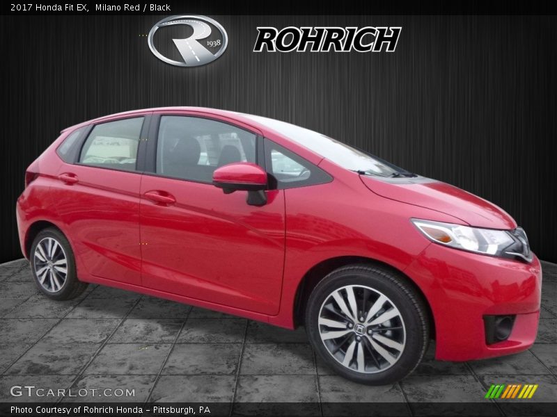 Milano Red / Black 2017 Honda Fit EX