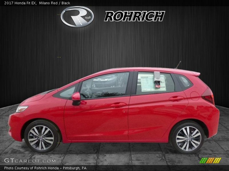 Milano Red / Black 2017 Honda Fit EX