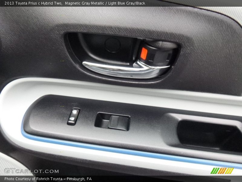 Magnetic Gray Metallic / Light Blue Gray/Black 2013 Toyota Prius c Hybrid Two