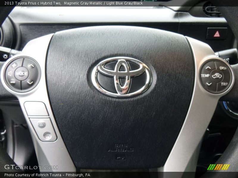 Magnetic Gray Metallic / Light Blue Gray/Black 2013 Toyota Prius c Hybrid Two