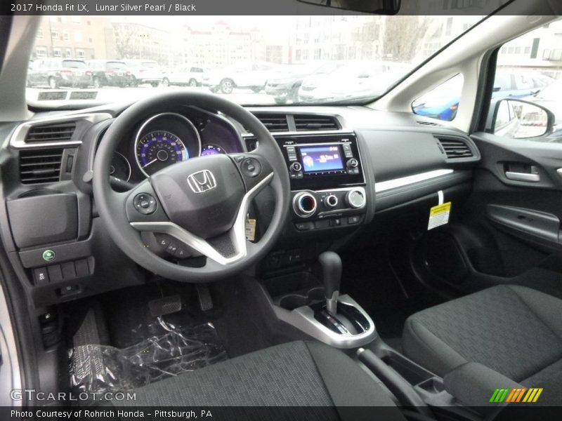 Lunar Silver Pearl / Black 2017 Honda Fit LX
